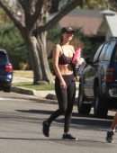 Victoria Justice Cleavage in Sports Bra After having a Training Session in Los Angeles