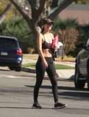 Victoria Justice Cleavage in Sports Bra After having a Training Session in Los Angeles