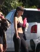 Victoria Justice Cleavage in Sports Bra After having a Training Session in Los Angeles