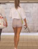 Alessandra Ambrosio Booty in a Tight Shorts Out in Brentwood