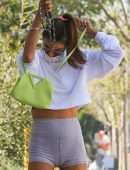 Alessandra Ambrosio Booty in a Tight Shorts Out in Brentwood