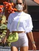 Alessandra Ambrosio Booty in a Tight Shorts Out in Brentwood