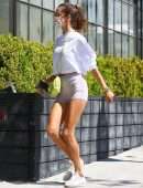 Alessandra Ambrosio Booty in a Tight Shorts Out in Brentwood