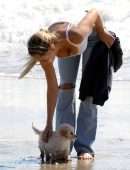 Alexis Ren Cleavage in Beach Candids in Malibu