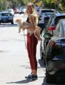 Alexis Ren After Workout Session with her Puppy in Los Angeles