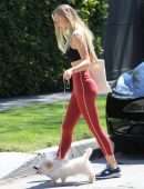 Alexis Ren After Workout Session with her Puppy in Los Angeles