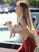 Alexis Ren After Workout Session with her Puppy in Los Angeles