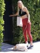 Alexis Ren After Workout Session with her Puppy in Los Angeles
