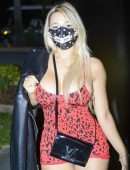 Bella Bunnie Amor Cleavage and Leggy in a Tiny Dress Out in Miami