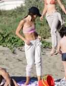 Camila Coelho for a Friendly Game of Beach Volleyball in Santa Monica