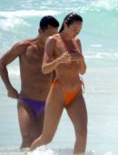 Candice Swanepoel in the Sea on a Beach in Tulum