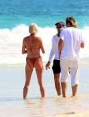 Caroline Vreeland Cleavage and Booty in Bikini on the Beach in Tulum