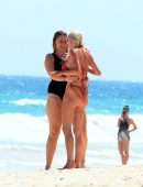 Caroline Vreeland Cleavage and Booty in Bikini on the Beach in Tulum