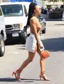 Draya Michele in Skirt Running Errands in Los Angeles