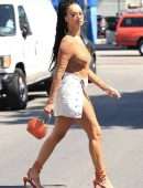 Draya Michele in Skirt Running Errands in Los Angeles