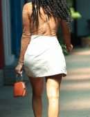 Draya Michele in Skirt Running Errands in Los Angeles