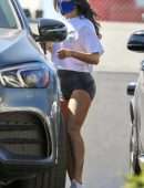 Eiza Gonzalez Leggy in Tight Shorts Out in West Hollywood
