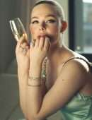 Elle Fanning Getting Ready for the Virtual Golden Globes