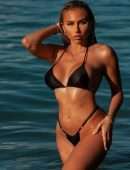 Khloe Terae Booty in a Tiny Black Bikini at the Beach