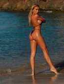 Khloe Terae Booty in a Tiny Black Bikini at the Beach