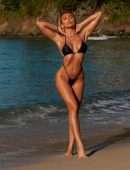 Khloe Terae Booty in a Tiny Black Bikini at the Beach
