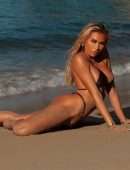 Khloe Terae Booty in a Tiny Black Bikini at the Beach