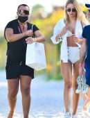 Kimberley Garner Booty in White Bikini at SoHo House in Miami Beach