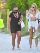 Kimberley Garner Booty in White Bikini at SoHo House in Miami Beach