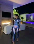 Kylie Jenner in a Blue Outfit at Nobu in Malibu