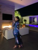 Kylie Jenner in a Blue Outfit at Nobu in Malibu