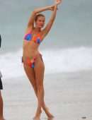 Lara Bingle in BIkini on the Beach in Sydney