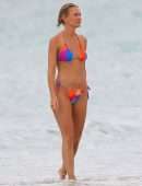 Lara Bingle in BIkini on the Beach in Sydney