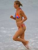 Lara Bingle in BIkini on the Beach in Sydney