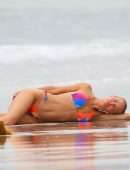 Lara Bingle in BIkini on the Beach in Sydney