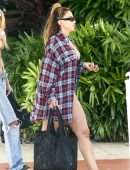 Larsa Pippen Booty in a Black Bikini in Miami Beach