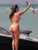 Liziane Gutierrez Booty at Beach in Thong Swimsuit