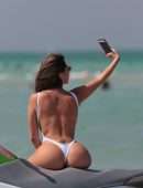 Liziane Gutierrez Booty at Beach in Thong Swimsuit