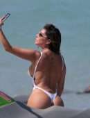 Liziane Gutierrez Booty at Beach in Thong Swimsuit