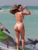 Liziane Gutierrez Booty at Beach in Thong Swimsuit