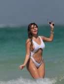 Liziane Gutierrez Booty at Beach in Thong Swimsuit