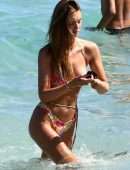 Lorena Rae in Bikini on the Beach in Miami
