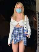 Lottie Moss from PrettyLittleThing Out for a Lunch in Los Angeles