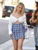 Lottie Moss from PrettyLittleThing Out for a Lunch in Los Angeles