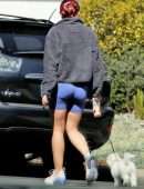 Lucy Hale Booty, Out for a Walk in Los Angeles