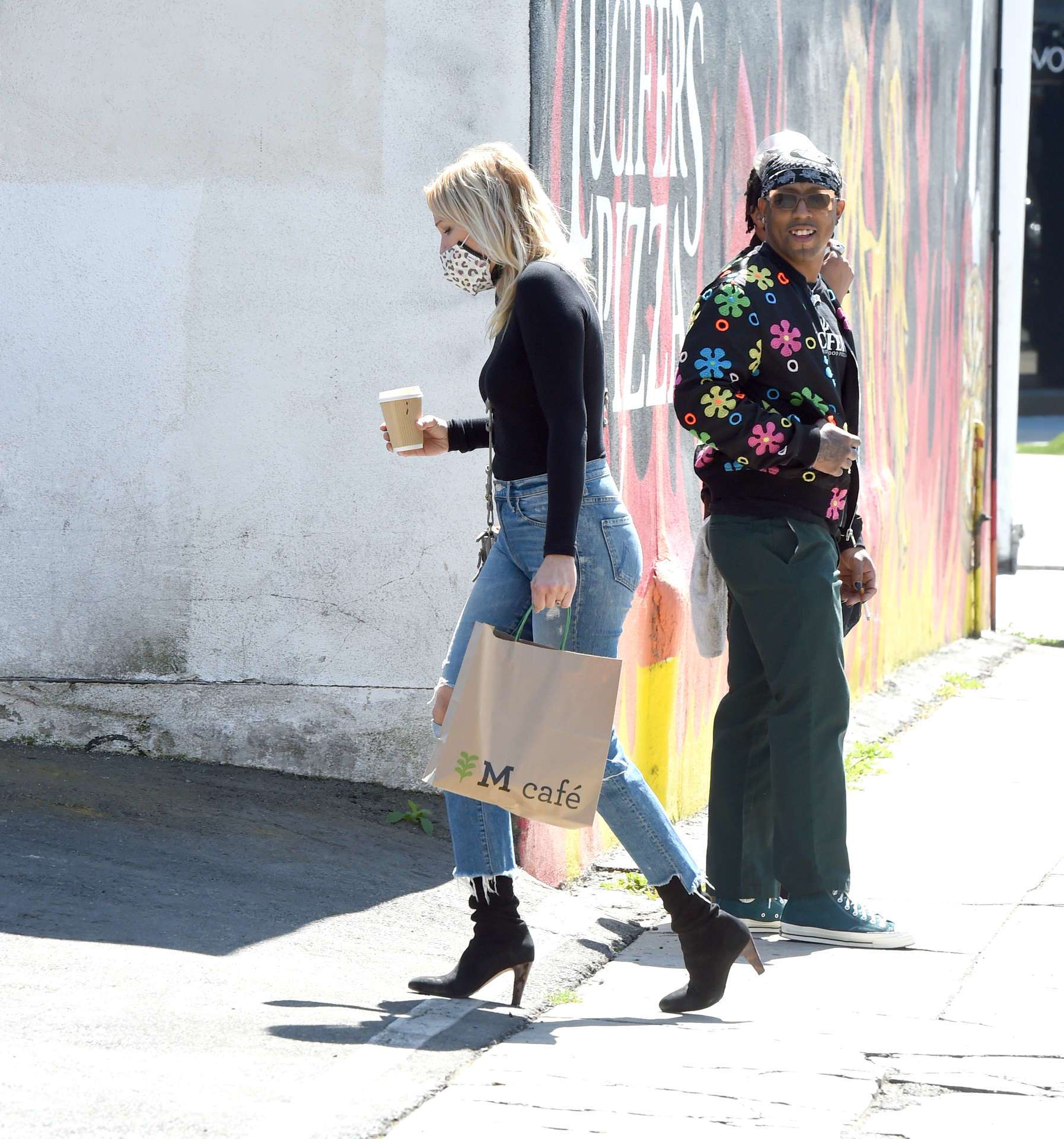 Malin Akerman in Jeans Outside M Cafe in Los Angeles