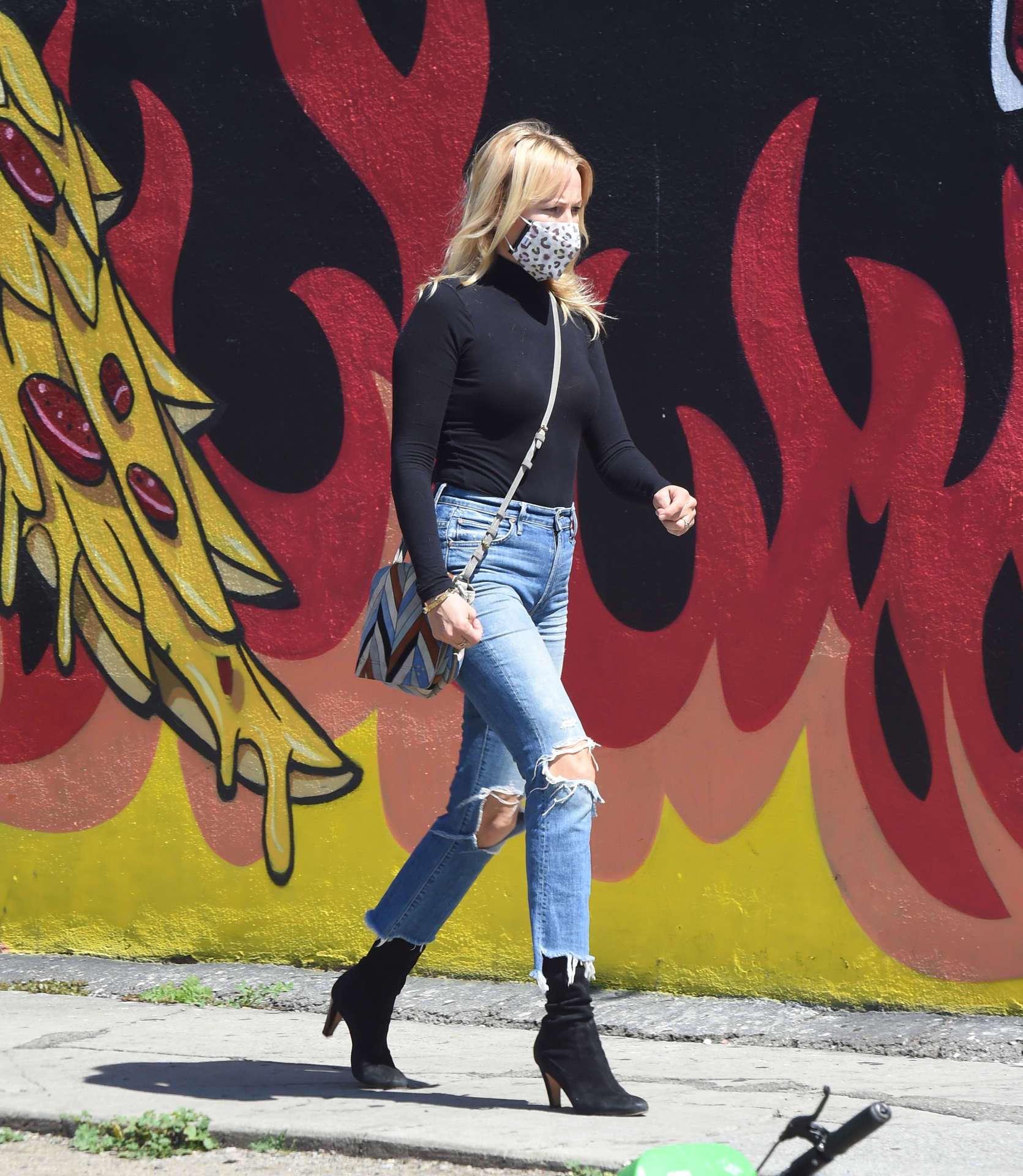 Malin Akerman in Jeans Outside M Cafe in Los Angeles