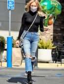 Malin Akerman in Jeans Outside M Cafe in Los Angeles