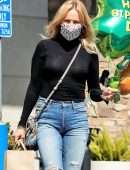 Malin Akerman in Jeans Outside M Cafe in Los Angeles