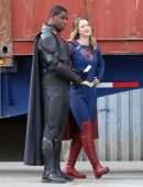 Melissa Benoist on the Set of 'Supergirl' in Vancouver
