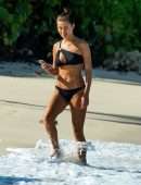 Montana Brown Booty in Bikini on Golden Sandy Beaches of St James Parish in Barbados